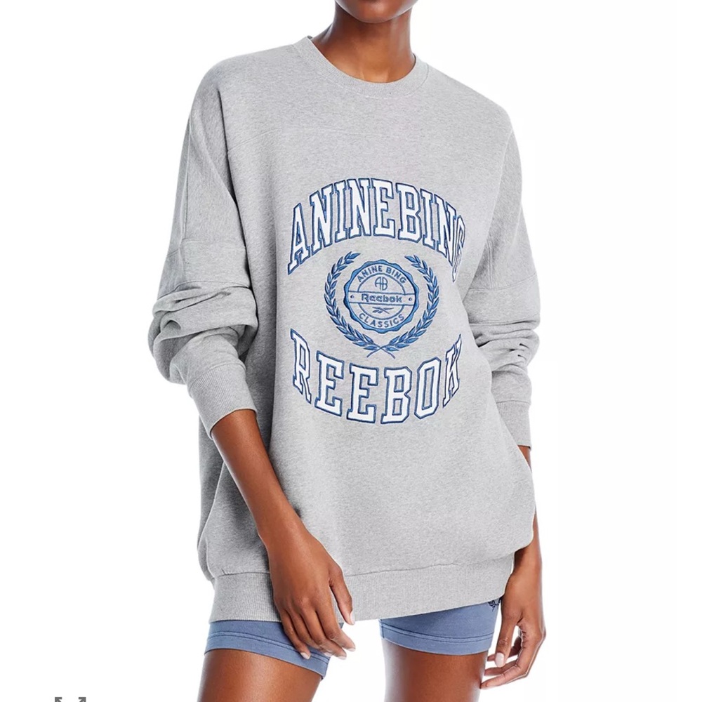 Anine Bing Reebok Gray Sweatshirt